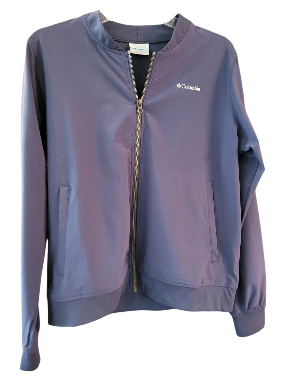 Columbia Women's Blue Anytime Casual Full Zip Bomber Jacket - Size L